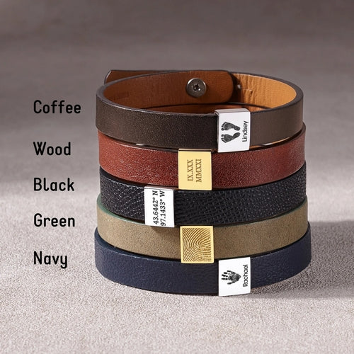 Men's Personalised Baby Loss Bracelet