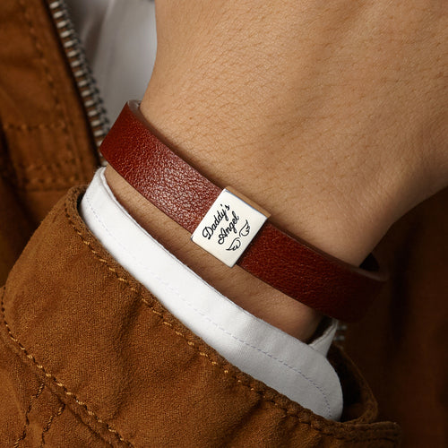 Men's Personalised Baby Loss Bracelet